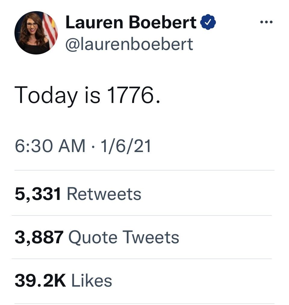 Boebert Tweet 1776